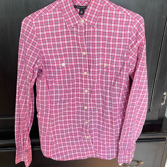Banana Republic cotton button down plaid shirt - Picture 1 of 6